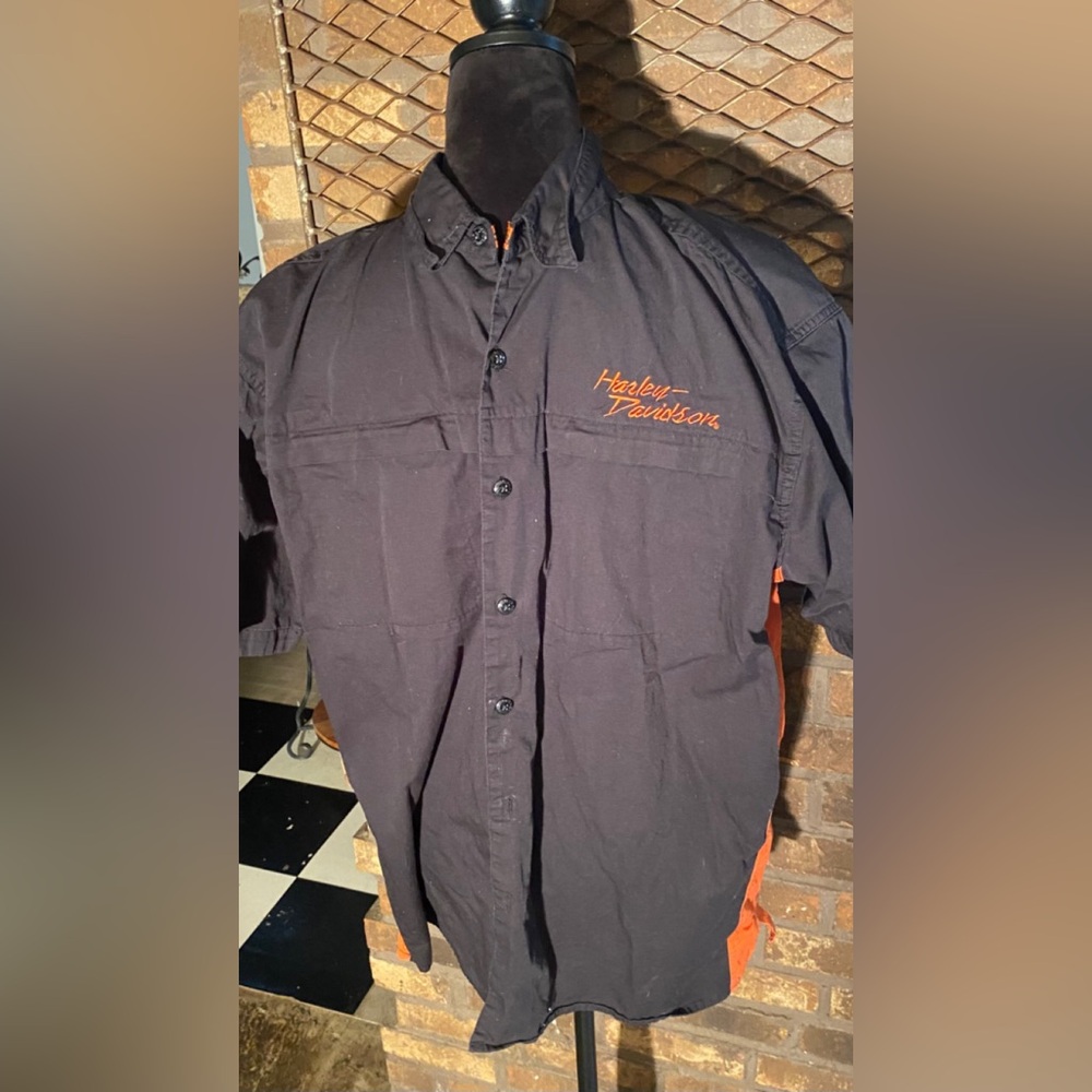 Vintage Harley Davidson Button Up Shirt Large